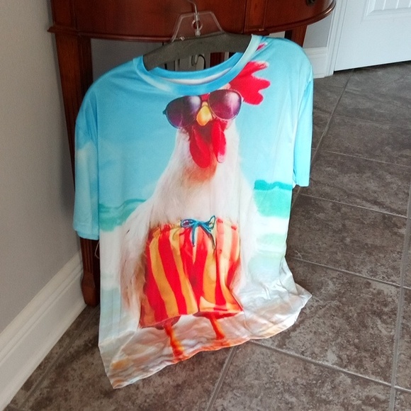 New XL Beach Chicken Shirt - Picture 5 of 5